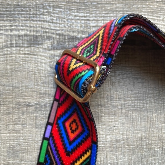 Bohemian Multicolored Tassel Pattern Hobo Sling Bag - Picture 12 of 14